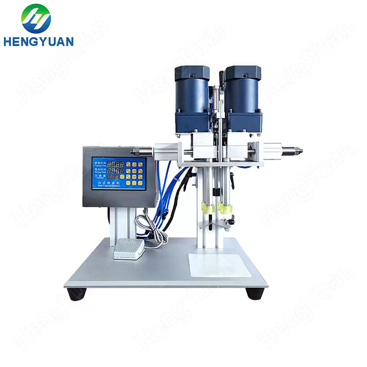 Desktop Semi-automatic Four Wheels Screwing Capping Machine