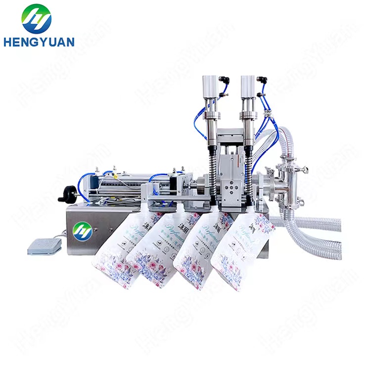 Semi-automatic Pneumatic Piston Cylinder Double-headed Spout Pouch Filling Machine