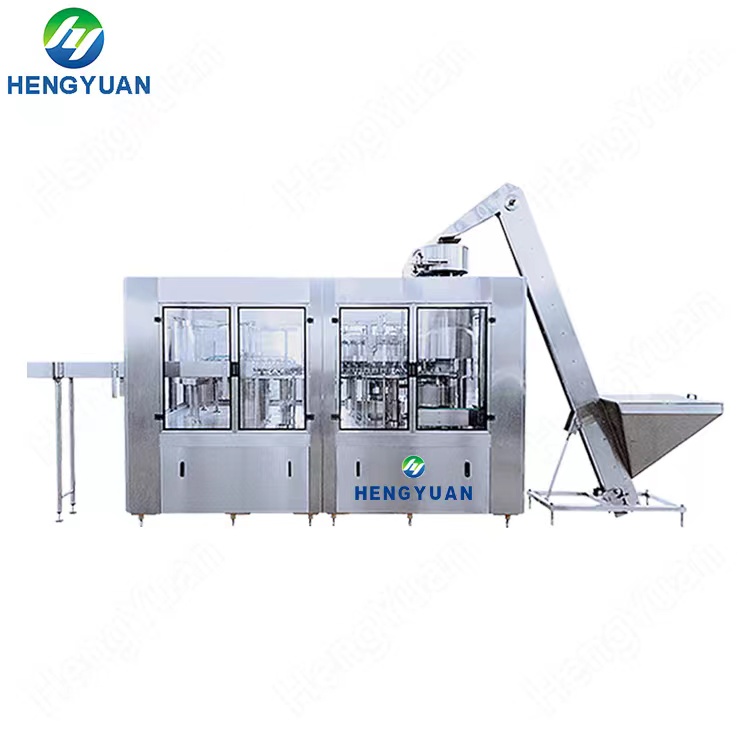 HY-DCGF Automatic rotary bottle rinsing isobari filling and capping machine
