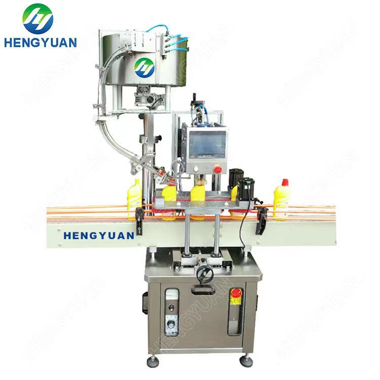 Automatic Four Wheels Clamping Lid Capping Machine