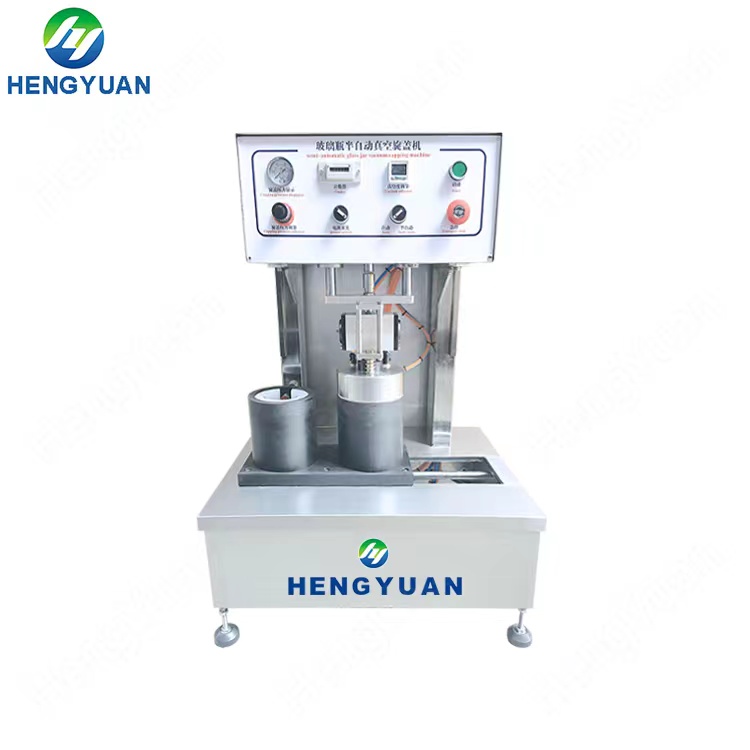 Semi-automatic Two Heads Vacuum Capping Machine