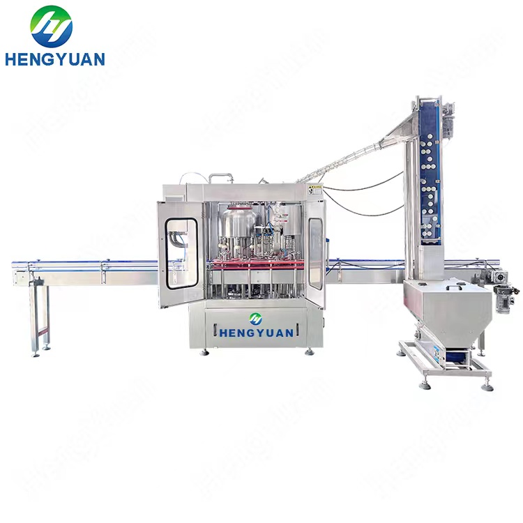 8-4 Automatic rotary glass bottle filling and capping machine