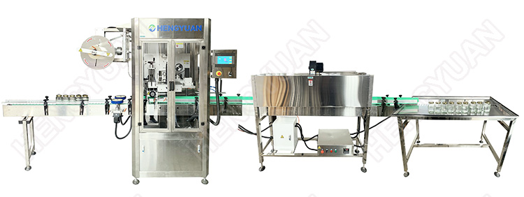 Automatic Shrink Sleeve Labeling Machine for Glass Jar Mouth Anti-leakage Sealing With Film Electrical Heating Shrinkage Oven
