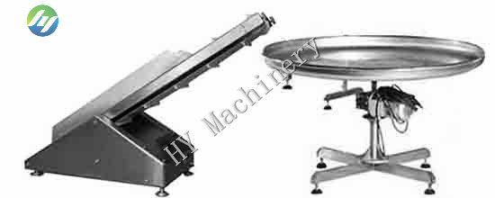 Vertical packing machine product conveyor and collection device