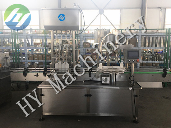 automatic pesticide bottle filling and sealing machine