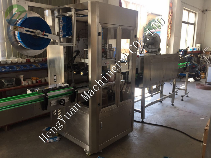 automatic shrink sleeve wrapping labeling machine