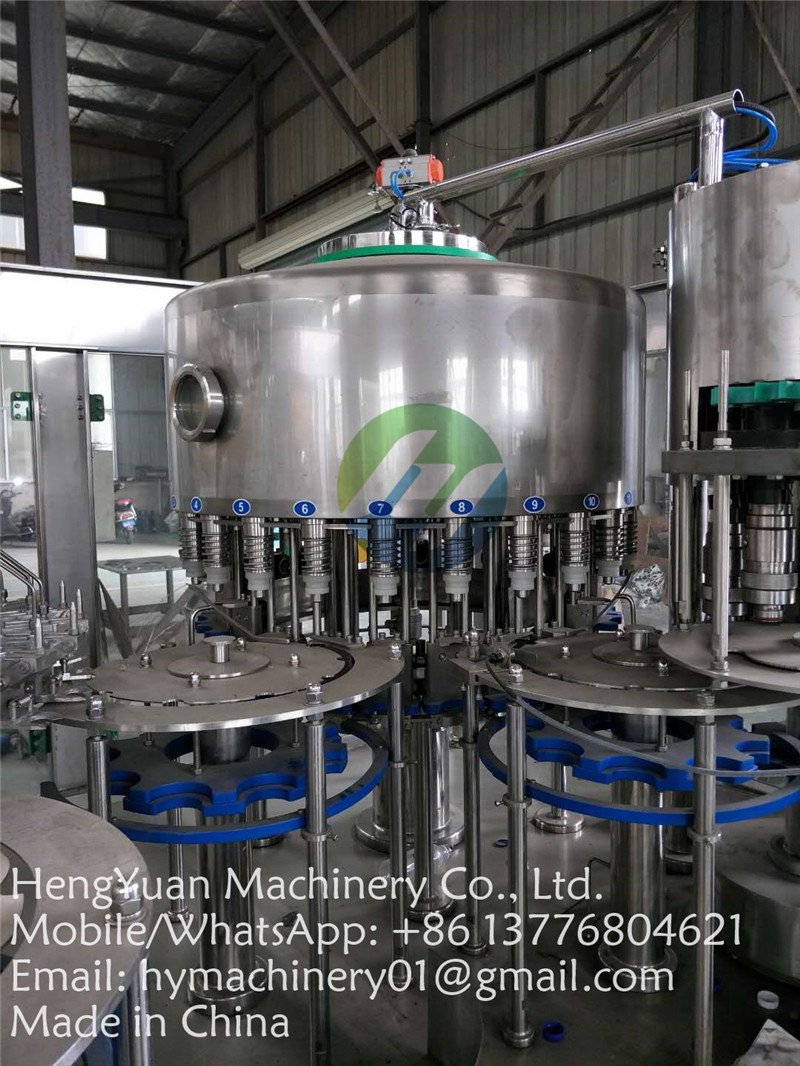 automatic drinking water pet bottle risining filling capping machine