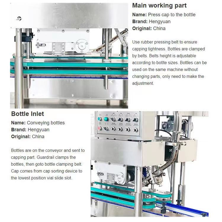 autoamtic edbile oil pet bottle snap capping machine
