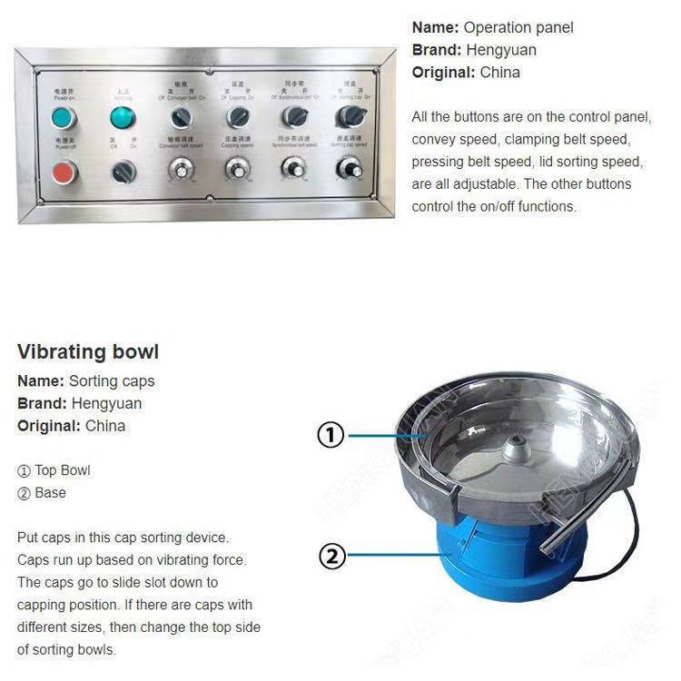 Automatic rice vinegar bottle pressing-on capping machine