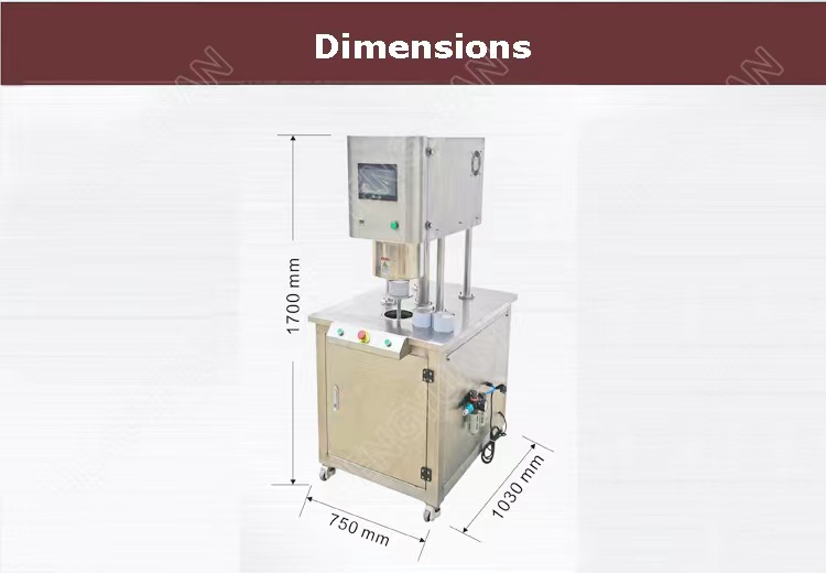 HYSS-10A Milk Powder Tin Cans Vacuumizing Adding Nitrogen Cans Sealer Dimension