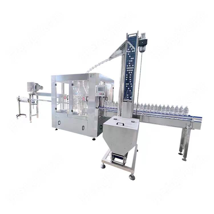 HY-CGF 8-8-3 Automatic Drinking water pet bottles washing filling and screwing capping machine