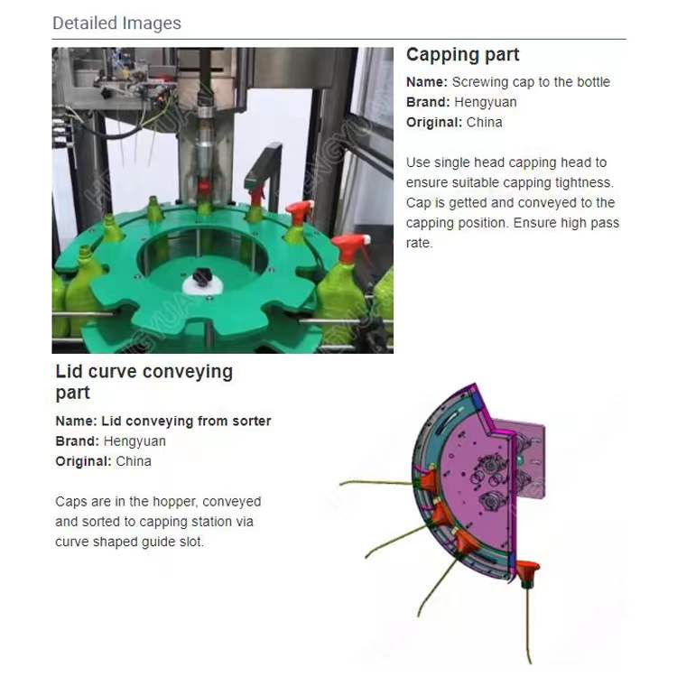 HYFK-100 Automatic Trigger lid kitchen cleaner bottle capping machine