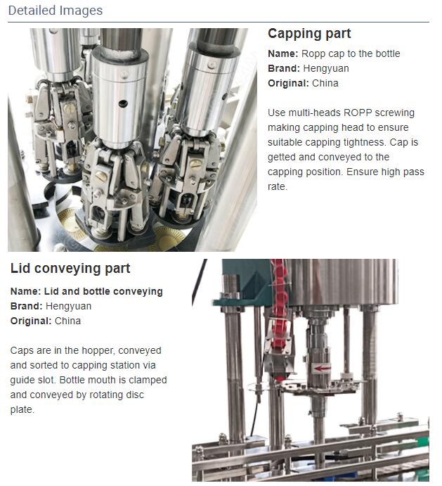 HYXG-110AR Automatic Rotary Ropp Aluminium Lid Wine Glass Bottle Capping Machine