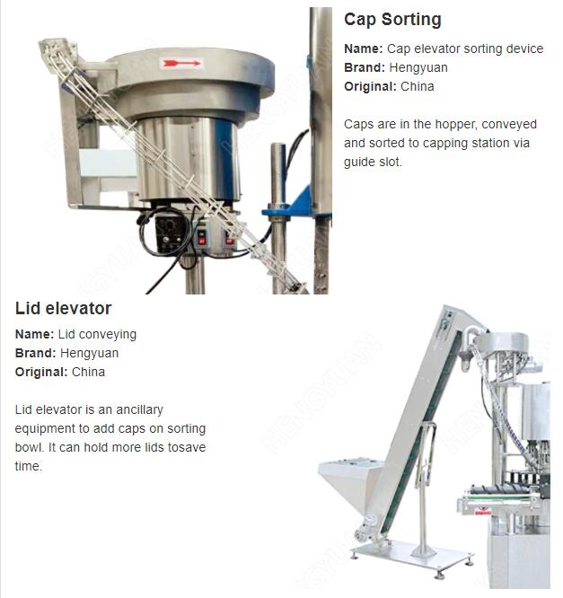 HYXG-110AR Automatic Rotary Ropp Aluminium Lid Olive Oil Glass Bottle Capping Machine