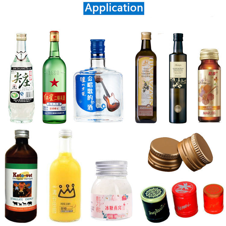 HYXG-110AR Automatic Ropp Aluminium Lid Bottle Capper Application