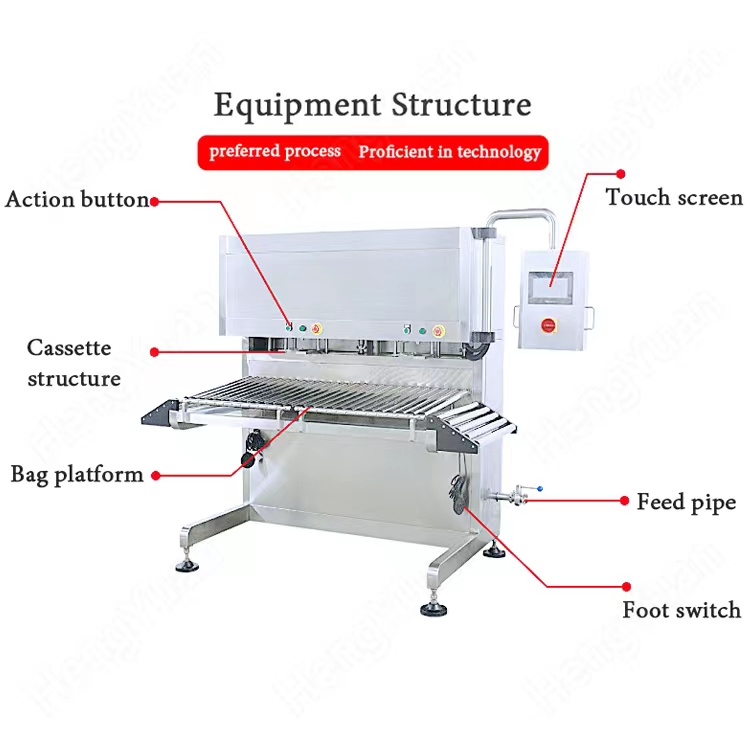 HYBIB-20F Semi-automatic BIB Two Heads Filling Capping Equipment