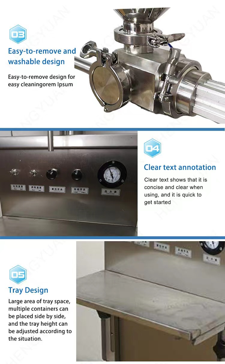 HYSP1-PS Semi-automatic Single-head Facial Cream Pneumatic Piston Dispensing Filler