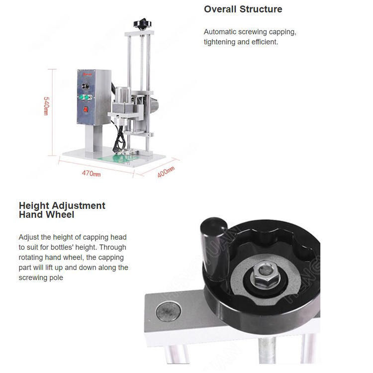DDX-450 Desktop Single-head Tablets Bottle Screwing Capping Machine