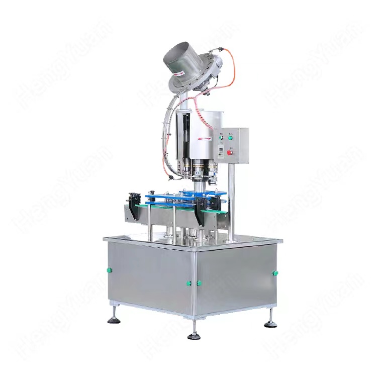 HYRS-C Automatic Rotary Crown Lid Juice Glass Bottle Capping Machine.jpg