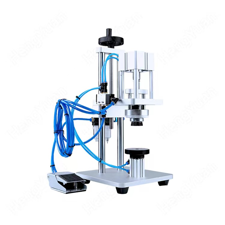 HYZG-100 Semi-automatic Perfume Bottle Pneumatic Crimping Capping Machine.jpg