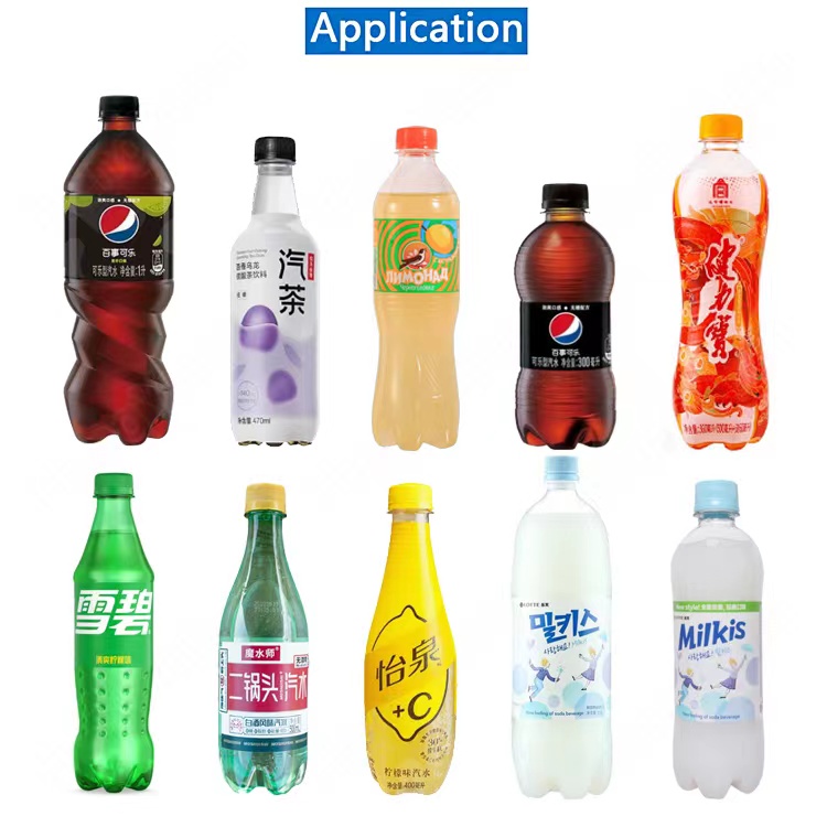 HY-DCGF 3in1 Carbonated Beverage Drink PET Bottle Rinsing Filling Capping Machine application.jpg
