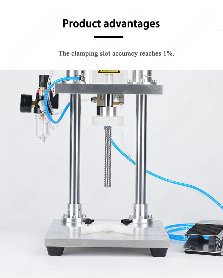 Semi-automatic single head pressing-on capping machines