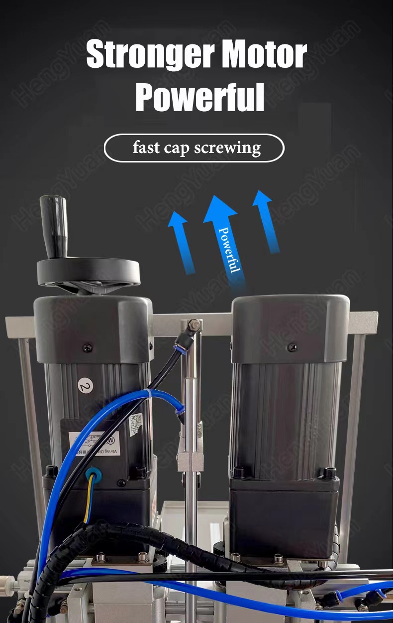 HYXG-4CT Table Top Automatic Four Wheels Clamping Lid Hair Conditioner Bottle Capping Machine.jpg
