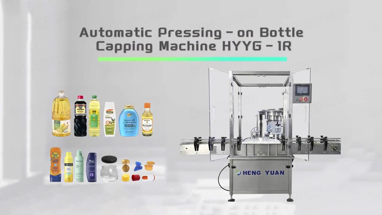 Automatic Pressing-on Bottle Capping Machine Display HYYG-1R 