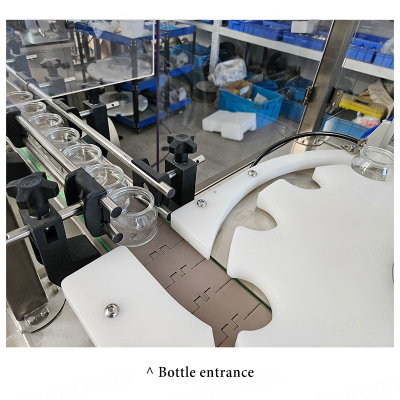 Automatic Pressing-on Bottle Capping Machine Bottle Entrance HYYG-1R 