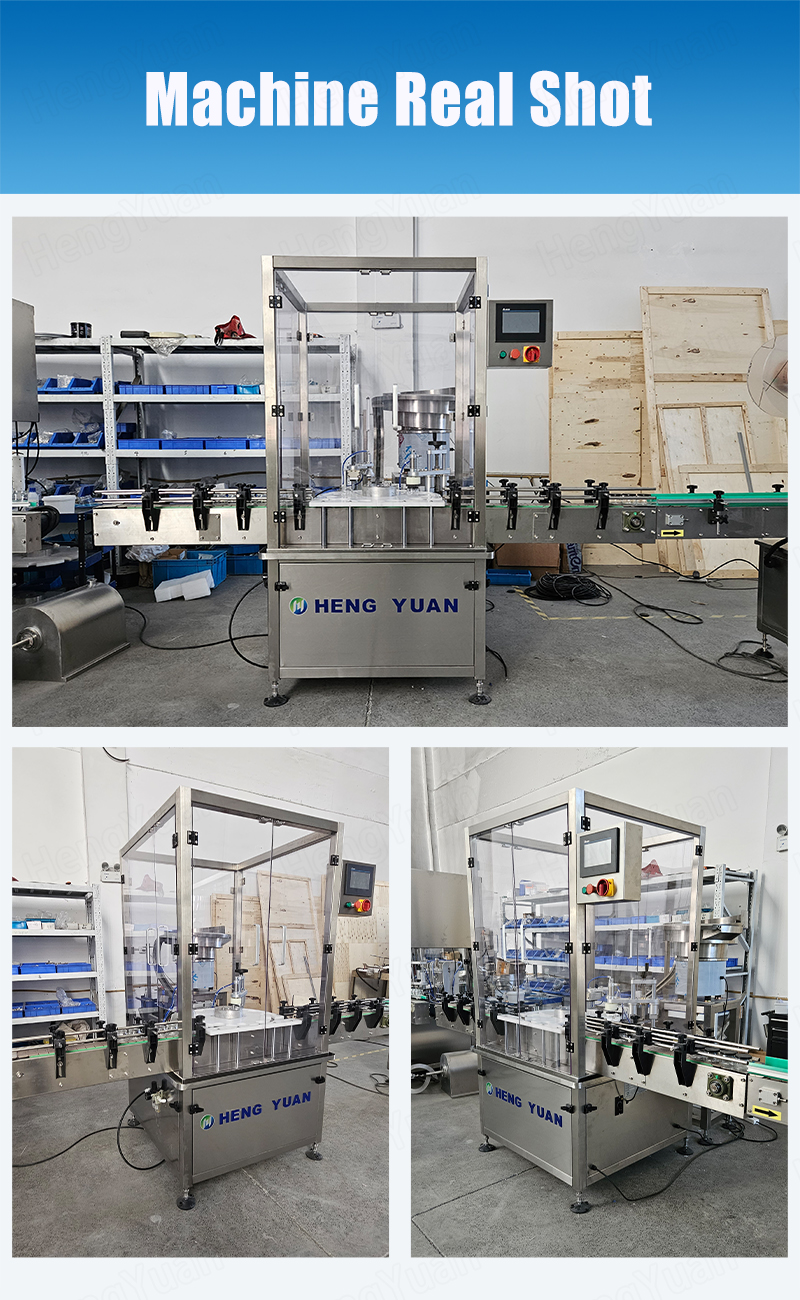 Automatic Pressing-on Bottle Capping Machine Real Shot HYYG-1R 