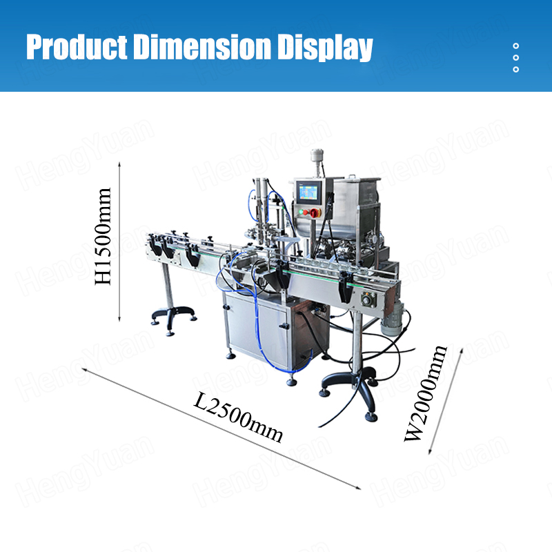 Automatic Sauce Filling Machine Dimension Display HYAP-1000PSM-2