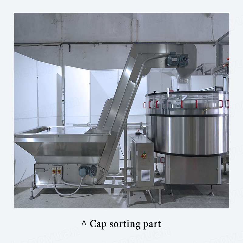 HYFK-200 Automatic Rotary Bottle Capping Machine Four Wheel Cap Sorting Part