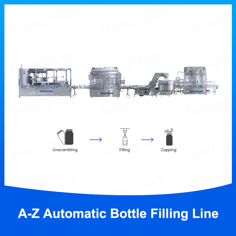 HYFK-200 Automatic Rotary Bottle Unscrambling Filling Capping Line