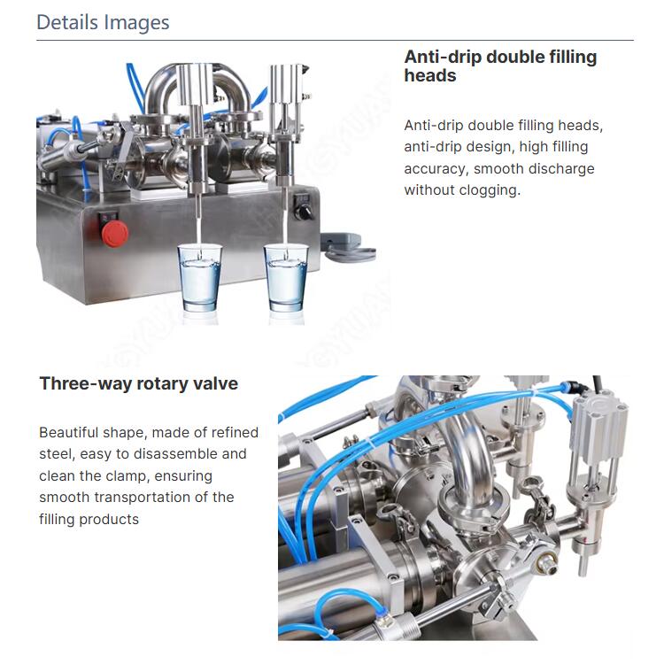 HYSP2-P Pneumatic Piston Two-heads Filling Machine Details