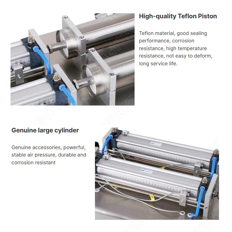 HYSP2-P Table Top Pneumatic Piston Two-heads Filling Machine Details