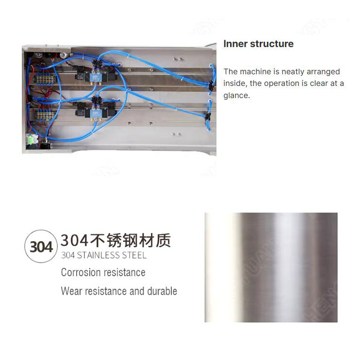 HYSP2-P Desktop Pneumatic Piston Two-heads Filling Machine Details