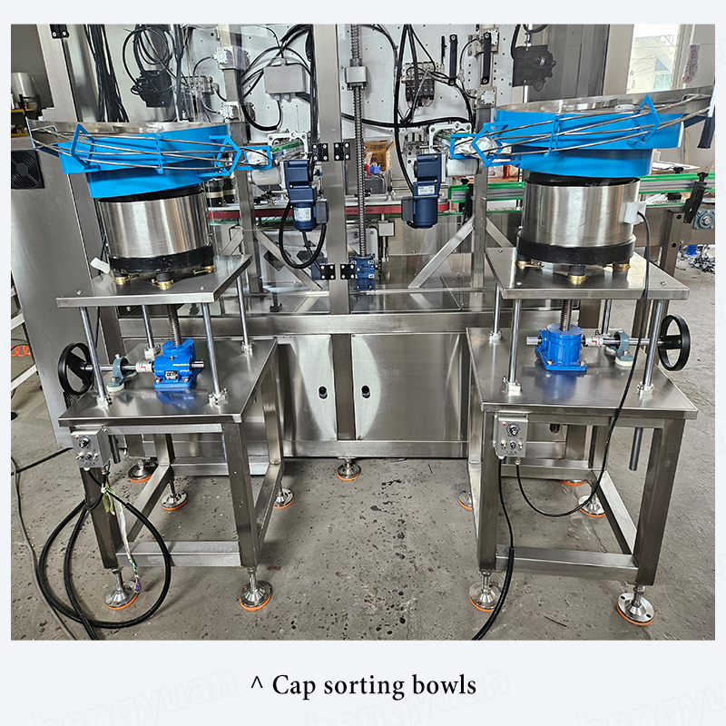 HYXG-2D Automatic Screwing-on Bottle Capping Machine Detail 13 Cap Sorting Bowls