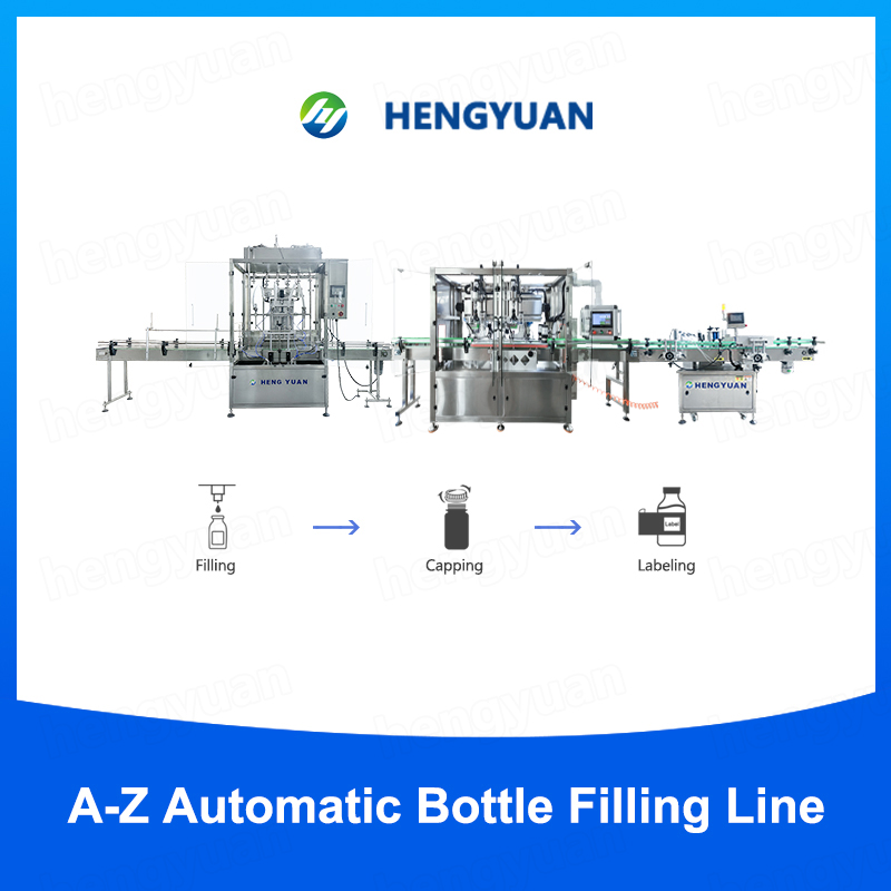 HYXG-2D Automatic Double Heads Bottle Screwing-on Capping Machine Filling Line