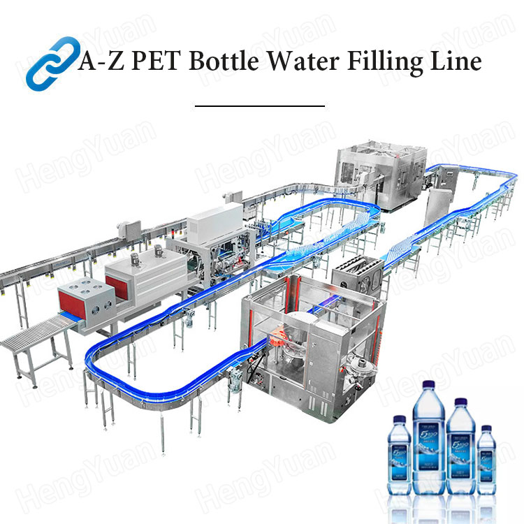 HYSW-200W A-Z Automatic PET Bottle Rinsing Filling Capping Labeling Packing Machines Line for Drinking Water