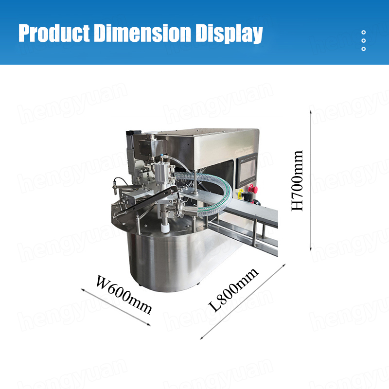 HYRFC-100CG Spout Pouch Filling Capping Machine Dimension