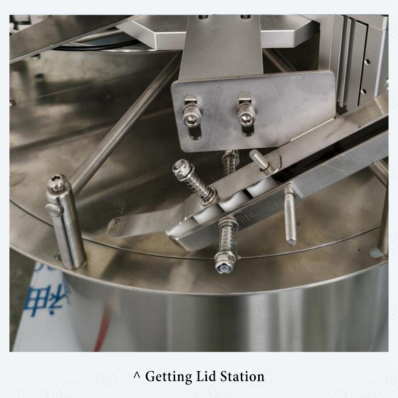 HYRFC-100CG Spout Pouch Filling Capping Machine Getting Lid Station