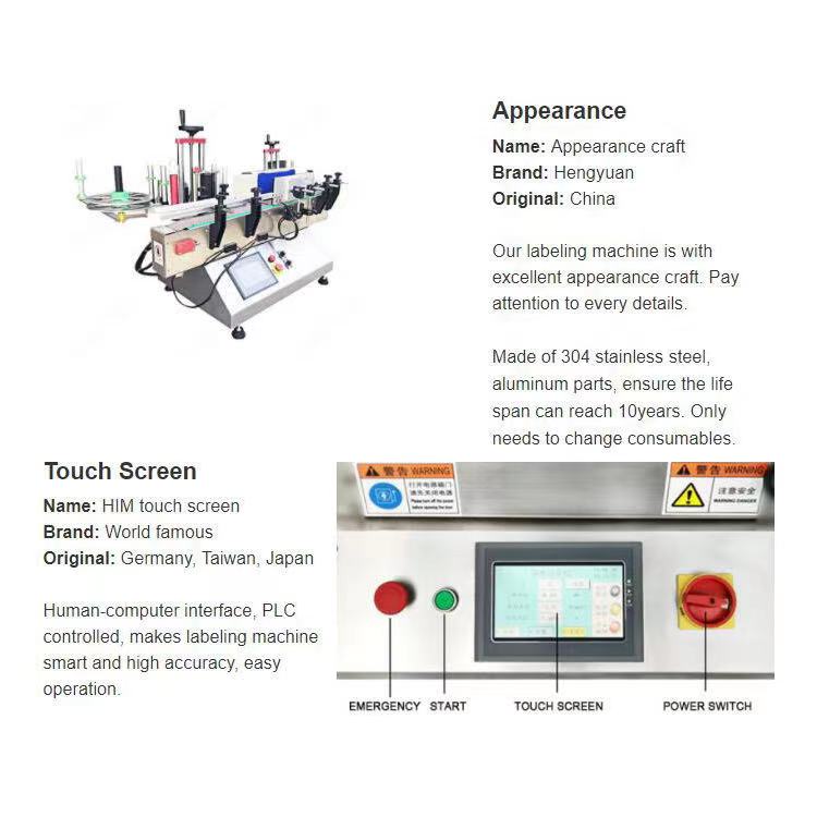automatic desktop hand sanitizer gel bottle labeling machine